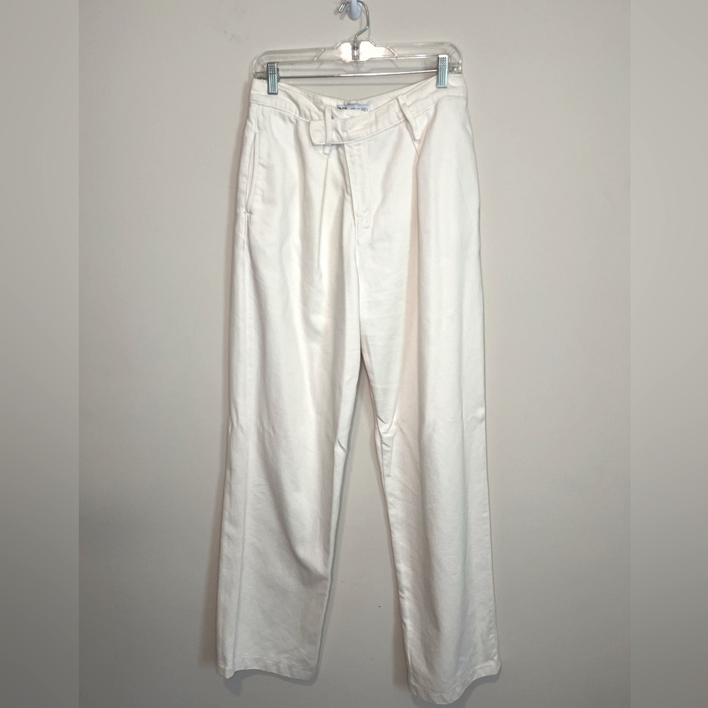 Zara Asymmetrical High Waisted Jeans Size 8 - Picture 3 of 16